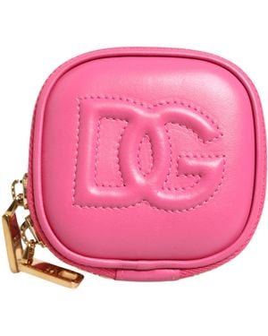Dolce & Gabbana Pink Calf Leather Dg Logo Multifunctional Kit Borse Bag