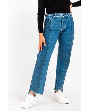 Gas Blue Cotton Straight