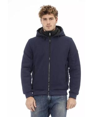 Baldinini Elegant Threaded Pocket Zip Jacket - Blue