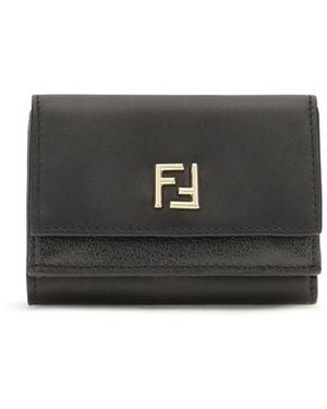 Fendi Black Calf Leather Bos Taurus Wallet