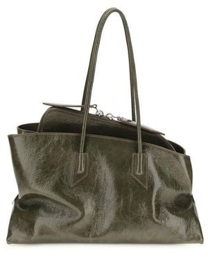 The Attico Bicolour Calf Leather Bos Taurus Shoulder Bag - Green