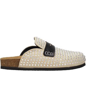 JW Anderson Beige Leather Slipper - Natural