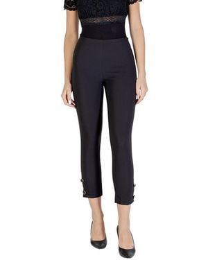 Rinascimento Black Polyester Casual Pants - Blue