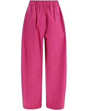 THE LATEST Multicolour Lyocell Casual Trousers - Pink