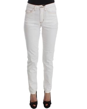 Roberto Cavalli Chic Slim Fit Denim - White
