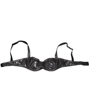 Dolce & Gabbana Black Acetate Stretch Balconette Bra Underwear - White
