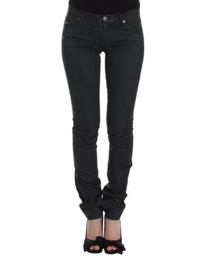 Ermanno Scervino Slim Jeans Denim Trousers Straight Leg Stretch - Black