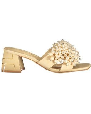Laura Biagiotti Beige Polyurethane 's Sandal - Metallic