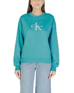 Calvin Klein Blue Cotton Sweatshirt