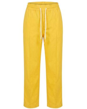 Trussardi Yellow Cotton Pant