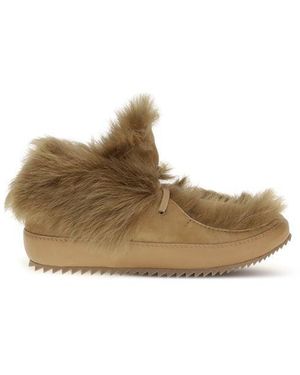 Pedro Garcia Beige Leather Ankle Boots - Natural