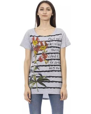 TRUSSARDI ACTION Gray Cotton T - White