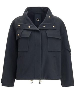 Giorgio Armani Gray Cashmere Coat - Blue
