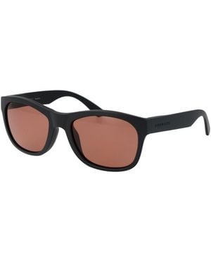 Serengeti Black Plastic Sunglasses - Blue