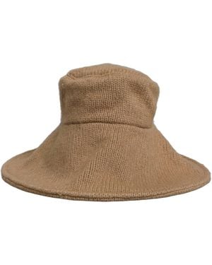 Dolce & Gabbana Women Beige Wool Knit Wide Brim Bucket Capello Women\'s Hat DOLCE & GABBANA Hat Women Beige Wool Knit Wide Brim Bucket  main image 4