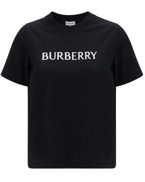 Burberry Logo Cotton T-Shirt - Black
