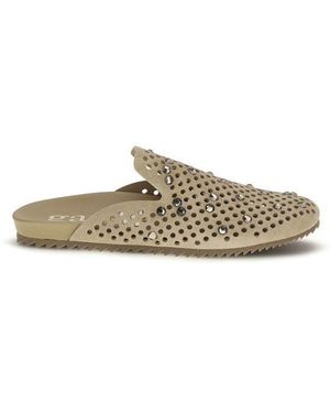 Pedro Garcia Beige Calf Leather Bos Taurus Mules - Natural