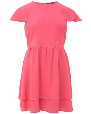 ARMANI EXCHANGE Fuchsia Viscose Short Dress - Pink