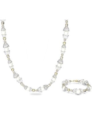 Swarovski Transparent Glass Bracelet - Metallic