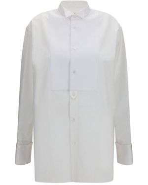 Saint Laurent White Cotton Dress Shirt