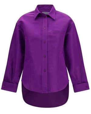 Balenciaga Purple Cotton Shirt