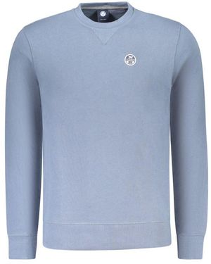North Sails Blue Cotton Men Sweatshirt