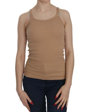 Pink Memories Sleeveless Spaghetti Strap Tank Blouse - Blue