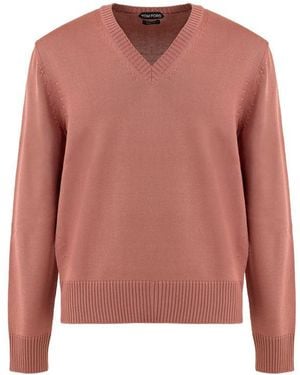 Tom Ford Vneck Jumper - Pink