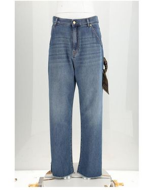 DARKPARK Blue Cotton Relaxed Fit Jeans