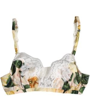 Dolce & Gabbana Multicolour Floral Print Non Wire Bra Underwear - Metallic