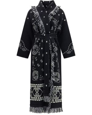 Alanui Black Wool Oves Aries Coat