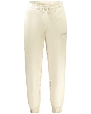 Guess Beige Cotton Pant - Natural