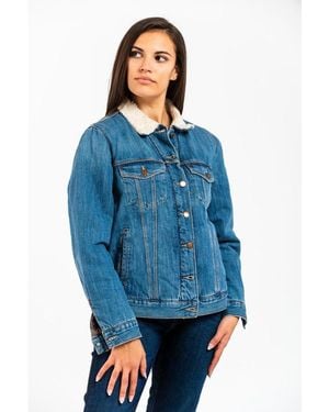 Gas Blue Cotton Denim Jacket