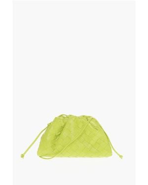 Bottega Veneta Woven Leather Mini Pouch Bag - Yellow