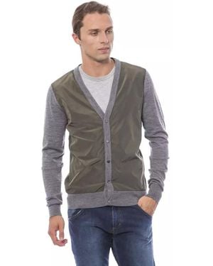 Verri Grey Wool Men's Cardigan