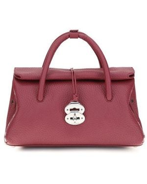 Zanellato Multicolour Calf Leather Bos Taurus Shoulder Bag - Purple