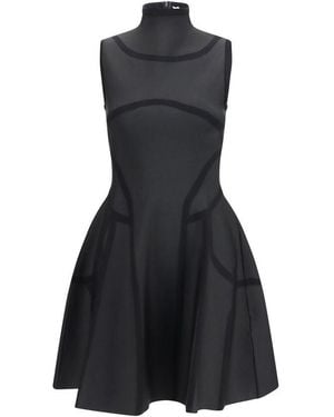 McQueen Black Polyester Cocktail Dress