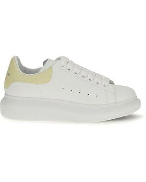 McQueen White Calf Leather Bos Taurus Chunky Sneakers