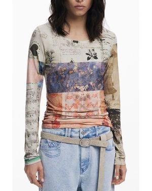 Desigual Viscose Top - Grey