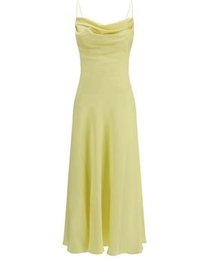 Balmain Bicolour Silk Casual Dress - Yellow