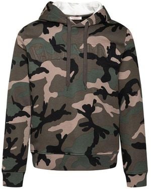 Valentino Garavani Bicolour Cotton Sweatshirt - Black