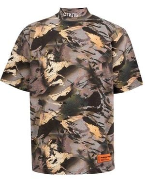 Heron Preston Camouflage Print T - Multicolour