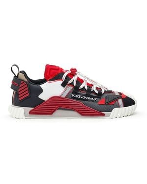 Dolce & Gabbana Black Technical Trainer - Red