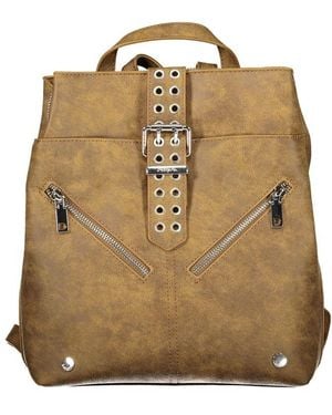 Desigual Brown Polyurethane 's Backpack For Trendy Adventures - Natural