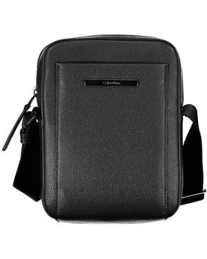 Calvin Klein Sleek Shoulder Bag With Logo Detail - Black