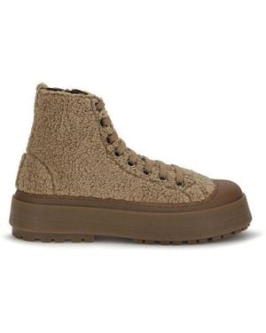 Casadei Brown Polyester Athletic Sneakers