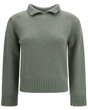 Extreme Cashmere Bicolour Cashmere Sweatshirt - Green