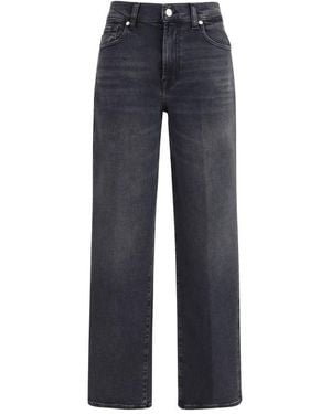 7FOR Cotton Straight-Leg Jeans - Blue