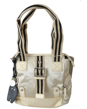 WAYFARER Beige Handbag Shoulder Tote Fabric Purse - Natural