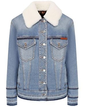 Dolce & Gabbana Light Blue Cotton Jackets & Coat